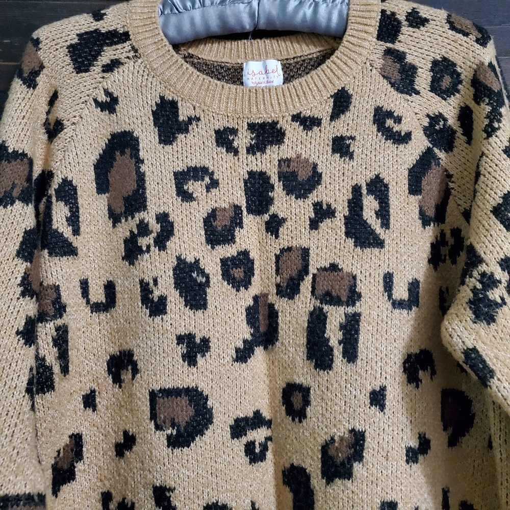 Isabel Maternity Sweater Leopard Cheetah Print